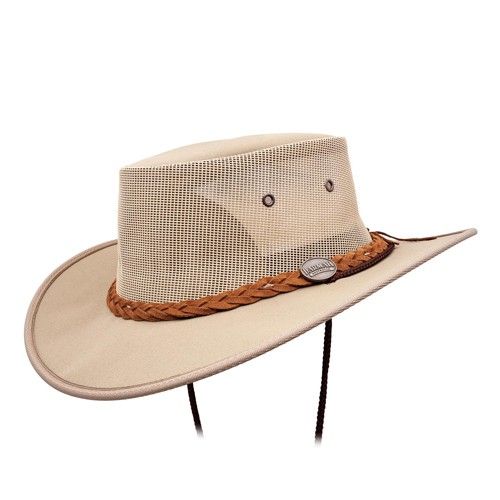 Hatworx Barmah Canvas Drover w/ Cord NZ khaki