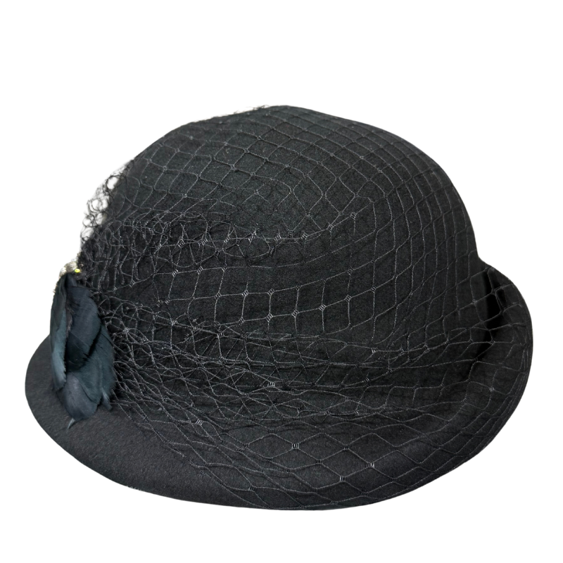 Netted Petite Black Cloche Shop Online Hatworx NZ
