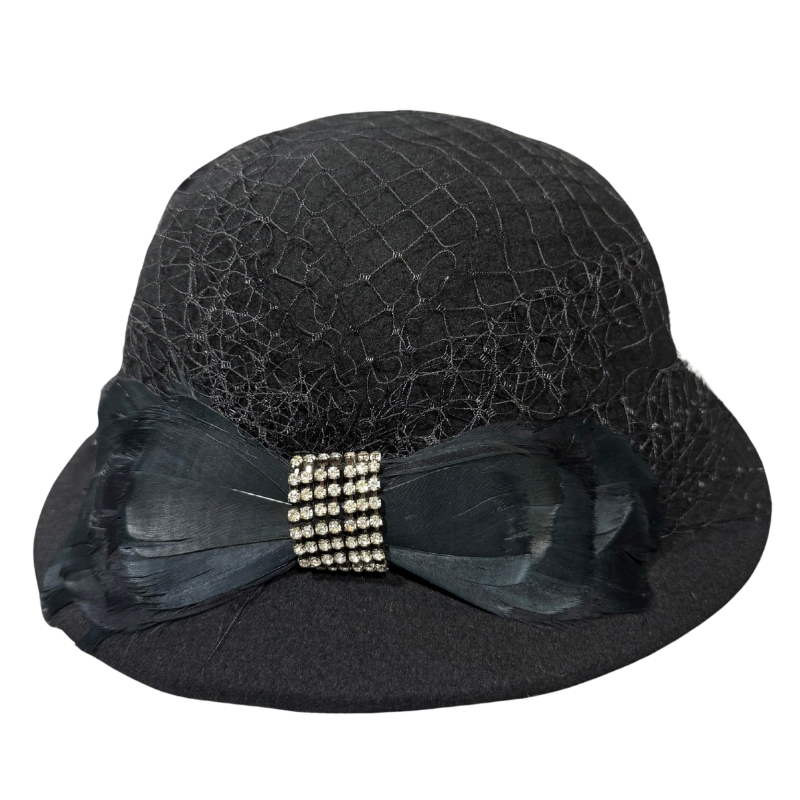 Netted Petite Black Cloche Shop Online Hatworx NZ