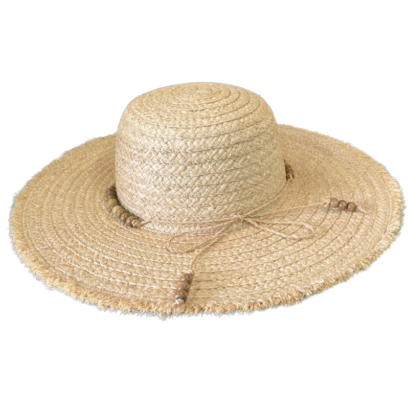 Beaded Raffia Widebrim Straw Hat Shop Online Hatworx NZ