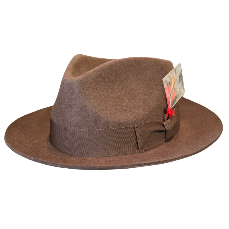 High Roller Brown Fedora Shop Online Hatworx NZ