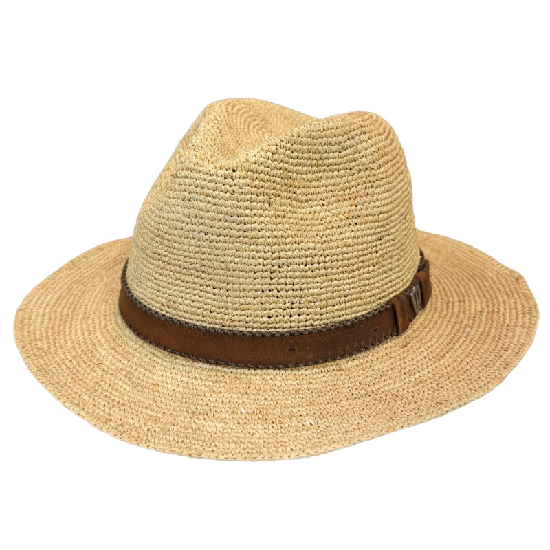 Crocheted Raffia Straw Fedora Shop Online Hatworx NZ