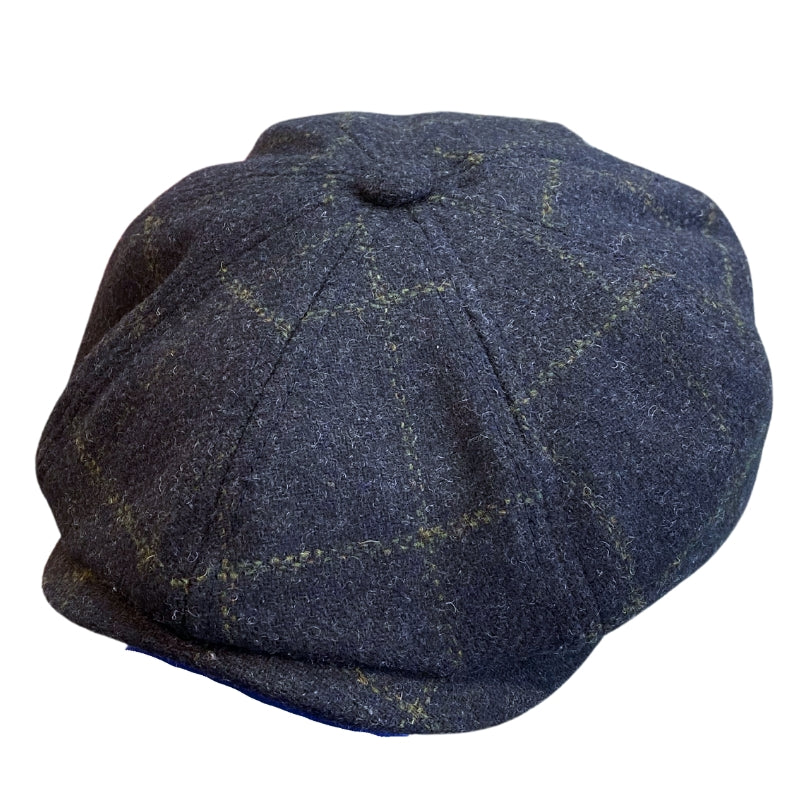 Harris Tweed Newsboy - Navy - Wholesale