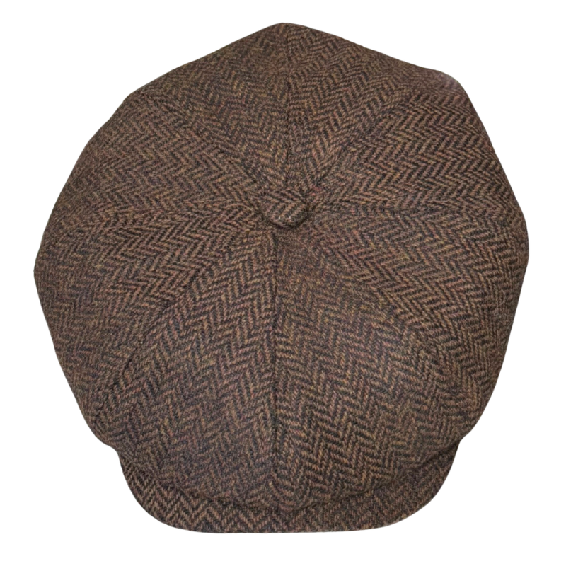 Harris Tweed Newsboy - Brown Shop Online Hatworx NZ
