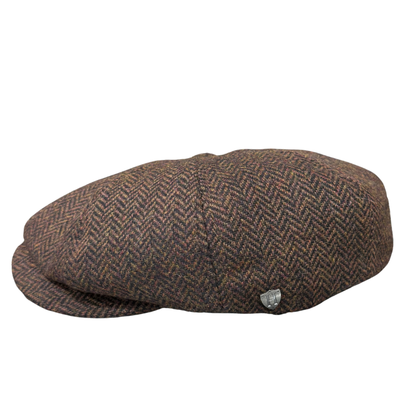 Harris Tweed Newsboy - Brown Shop Online Hatworx NZ