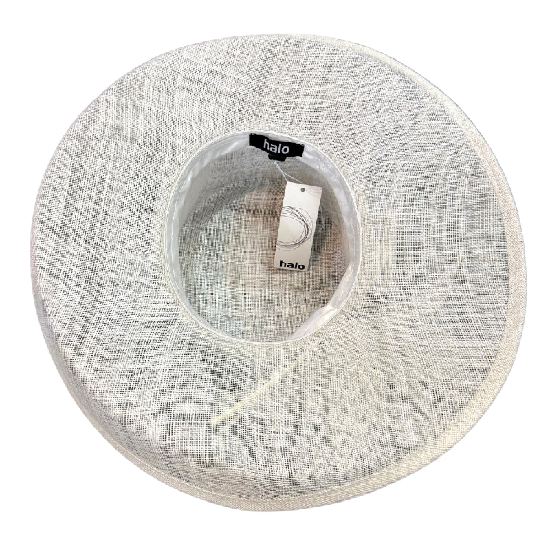 Wide White Millinery Hat w Flower Shop Online at Hatworx NZ