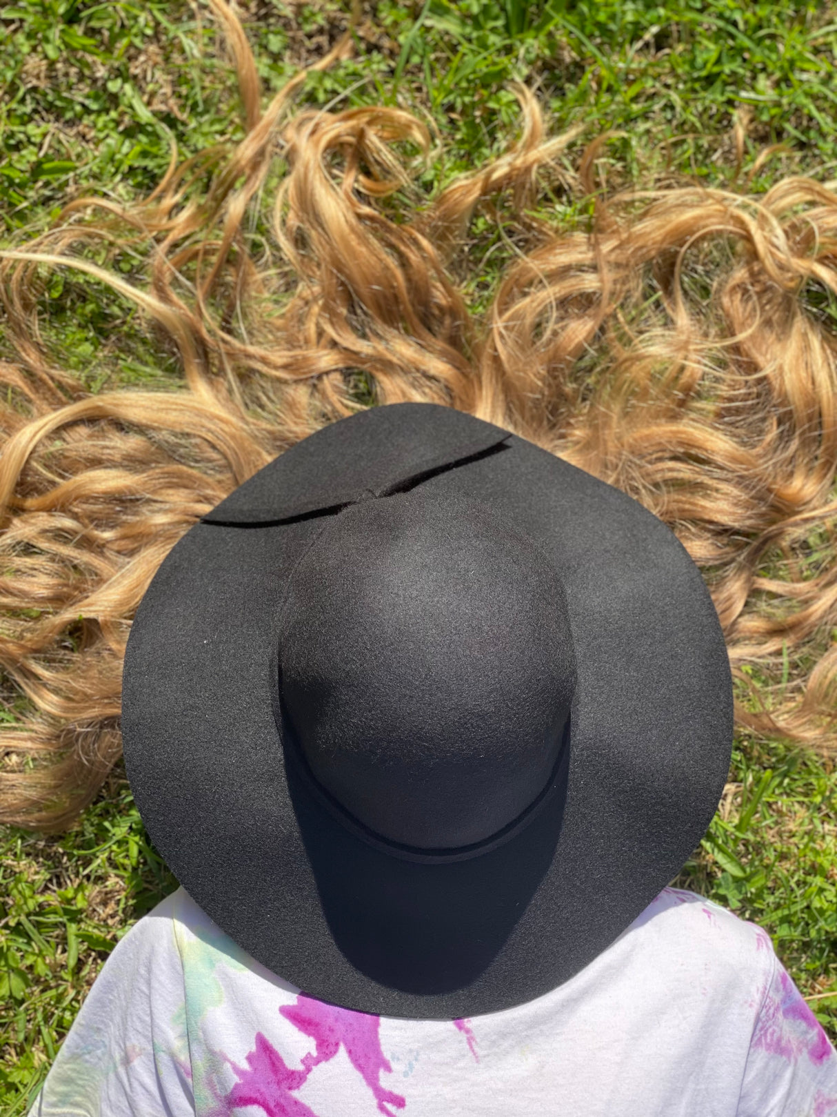 Ladies Wool Felt Floppy Wide Brim