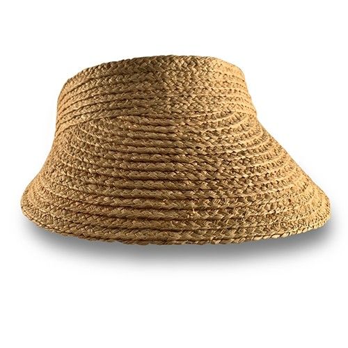 Raffia Braid Roll-Up Visor