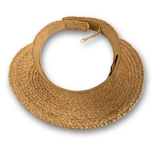Raffia Braid Roll-Up Visor