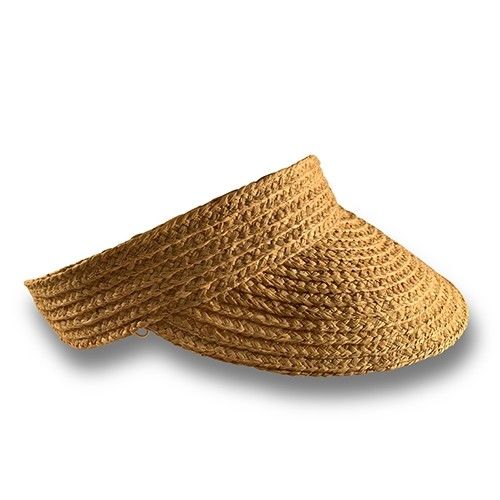 Raffia Braid Roll-Up Visor