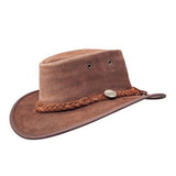 Barmah Foldaway Suede Hat Choc Brown