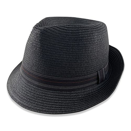 Black STITCH trilby Hatworx NZ