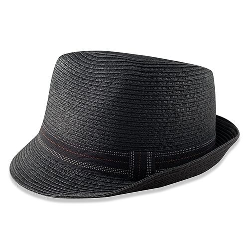 Black STITCH trilby Hatworx NZ