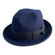 Brooklyn Wool Felt Fedora - Navy Hatworx NZ