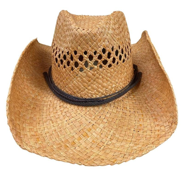 Western Raffia Straw Cowboy