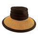 Canvas Straw Wide brim Hat Black