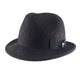 Hatworx DEAN Snap Brim Fedora NZ charcoal