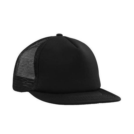 Flat Peak Trucker Hatworx Black