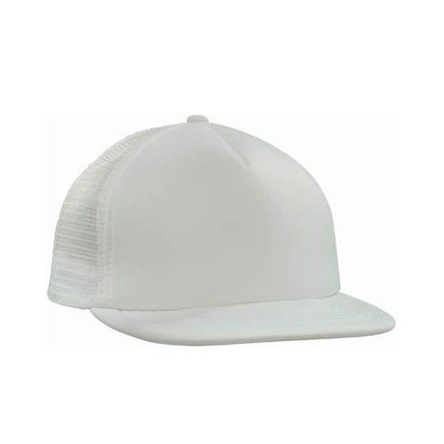 Flat Peak Trucker Hatworx White