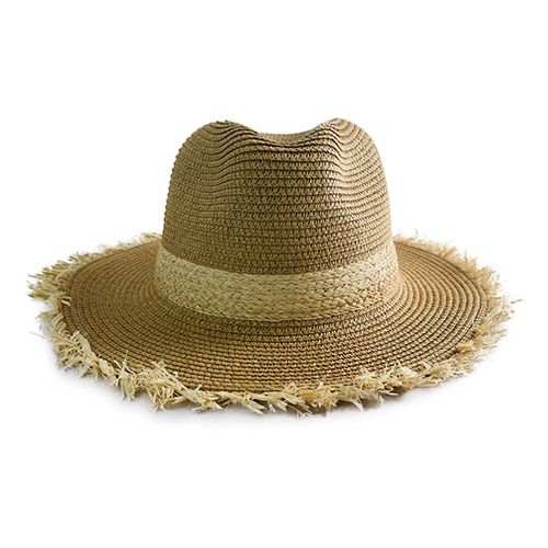 Frayed Edge Straw Hat Hatworx NZ Tan