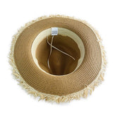 Frayed Edge Straw Hat Hatworx NZ Tan