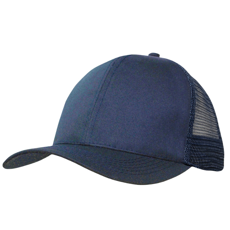 Recycled Poly Twill Trucker Cap Hatworx NZ navy