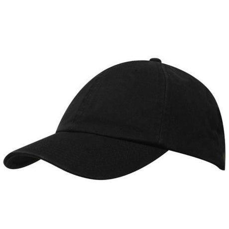 Hatworx Enzyme Washed Dad Cap Black