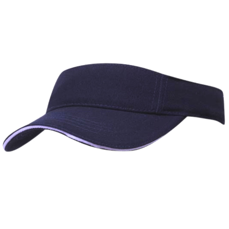 Cotton Visor Hatworx NZ navy-white