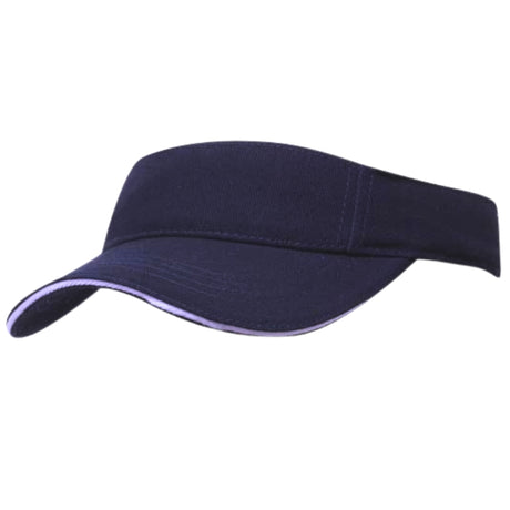 Cotton Visor Hatworx NZ navy-white