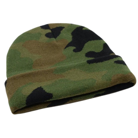 Camo Acrylic Cuff Beanie