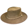 Barmah Foldaway Suede Hat Royal Brown