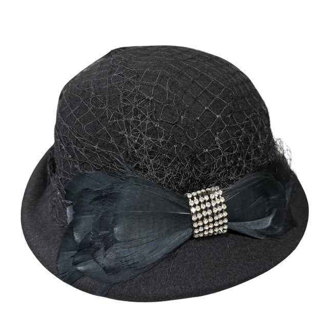 Netted Petite Black Cloche Shop Online Hatworx NZ