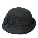 Netted Petite Black Cloche Shop Online Hatworx NZ