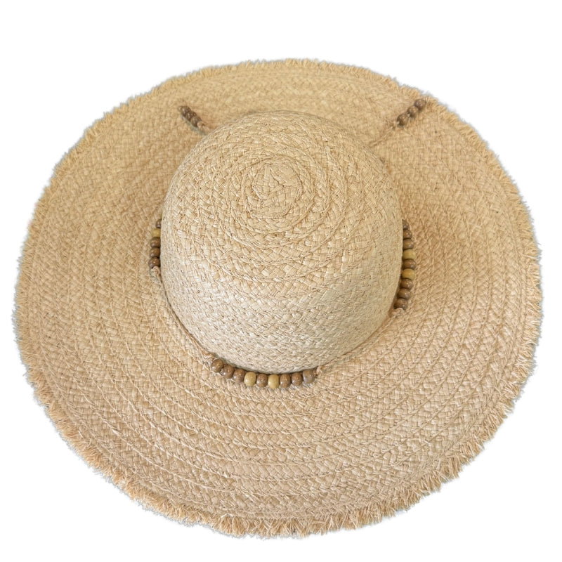 Beaded Raffia Widebrim Straw Hat Shop Online Hatworx NZ
