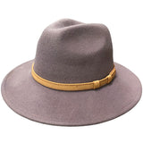 Ladies' Wool Fedora Brown Band Hatworx NZ mushroom