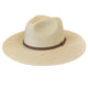 Ladies Straw Fedora with Brown Band Natural