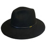 Ladies Wool Fedora - Thin Black Leather Band Hatworx NZ black