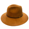 Ladies Wool Fedora - Thin Black Leather Band Hatworx NZ honey