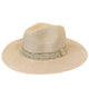 Ladies Criss Cross Straw Brim Hat Nude Pink