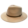 Ladies' Wool Fedora Hat - Wide Brim, Brown Band Hatworx NZ Oat