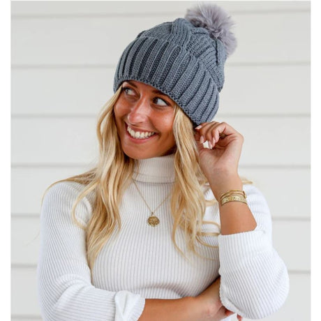 Ladies Acrylic Pom Pom Beanie Hatworx Online NZ