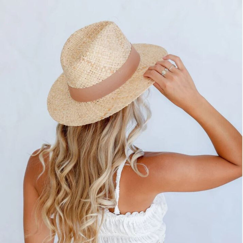 Ladies Classic Straw Fedora