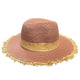 Frayed Edge Straw Hat Hatworx NZ Rosewood