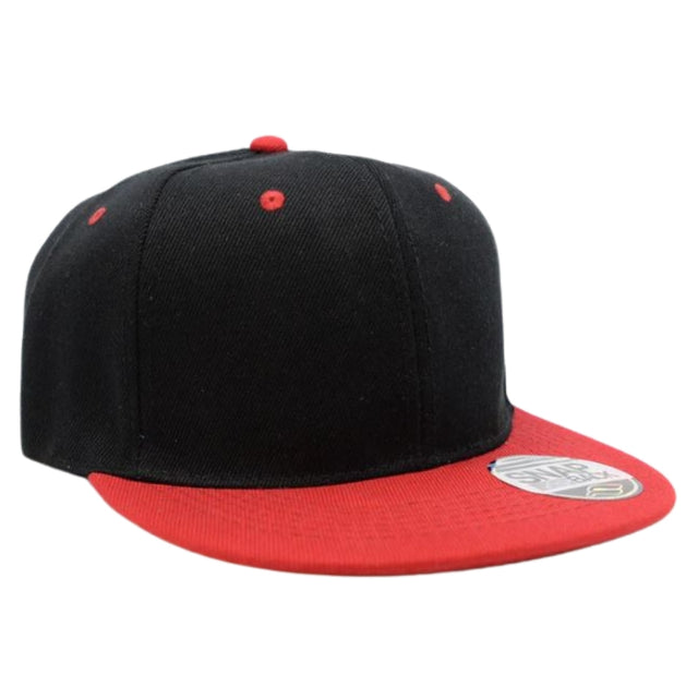 Hatworx Snapback Cap - Two Tone NZ black/red