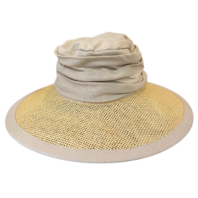 Canvas Straw Wide brim Hat Natural