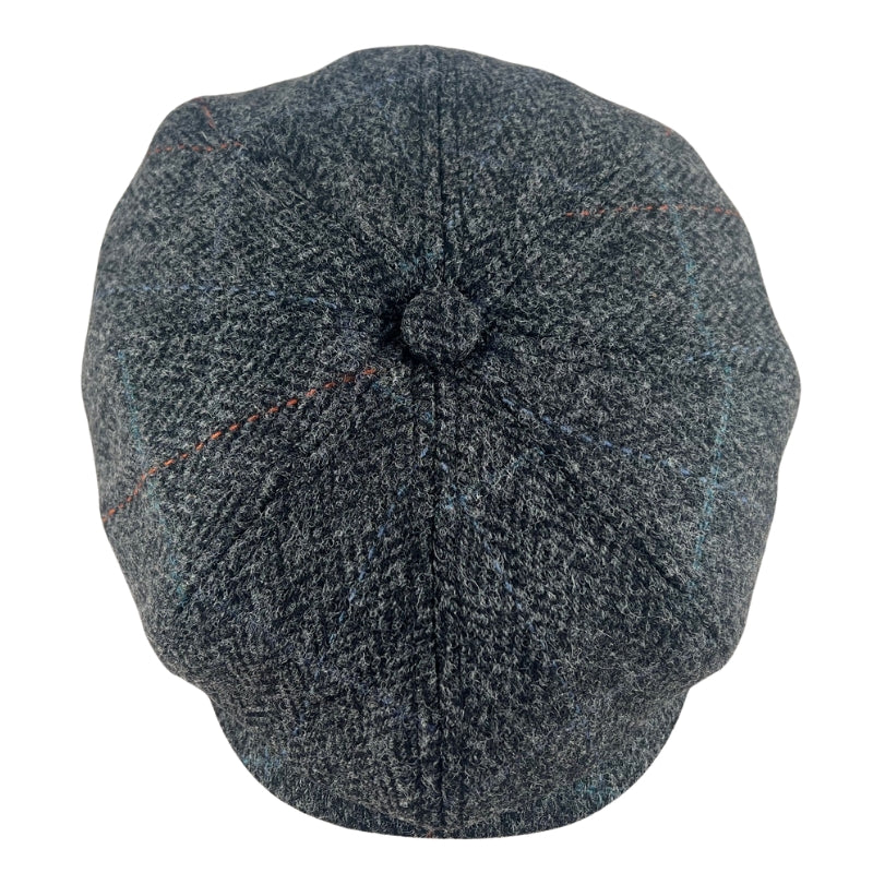 Harris Tweed Newsboy - Black Check Shop Hatworx NZ Online