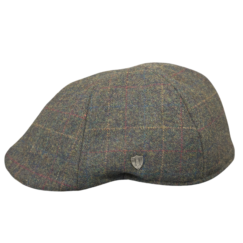 Harris Tweed Duckbill Cheesecutter - Green Shop Online Hatworx NZ