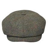 Harris Tweed Newsboy - Green Herringbone Shop Online Hatworx NZ