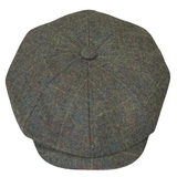 Harris Tweed Newsboy - Green Herringbone Shop Online Hatworx NZ