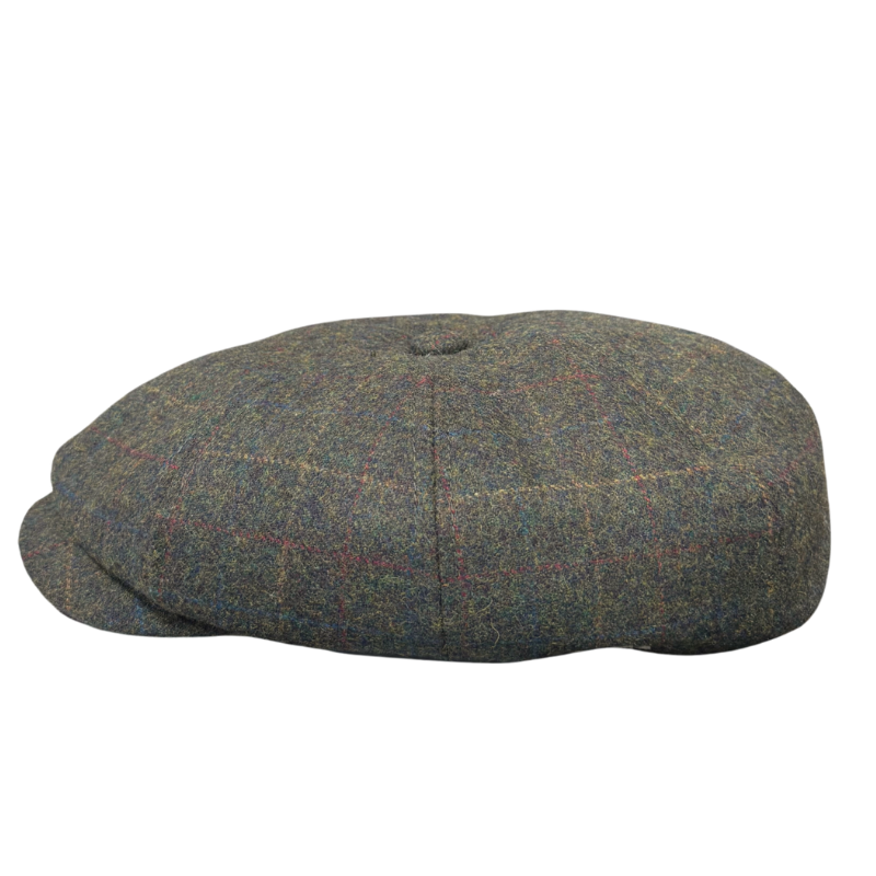 Harris Tweed Newsboy - Green Herringbone Shop Online Hatworx NZ